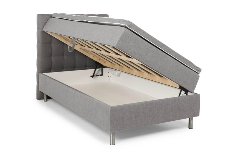 Sängpaket Suset Box Bed 140x200 - Grå - Säng med förvaring