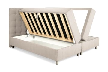 Sängpaket Suset Box Bed 160x200 - Beige - Möbler - Säng - Säng med förvaring - Dubbelsäng med förvaring