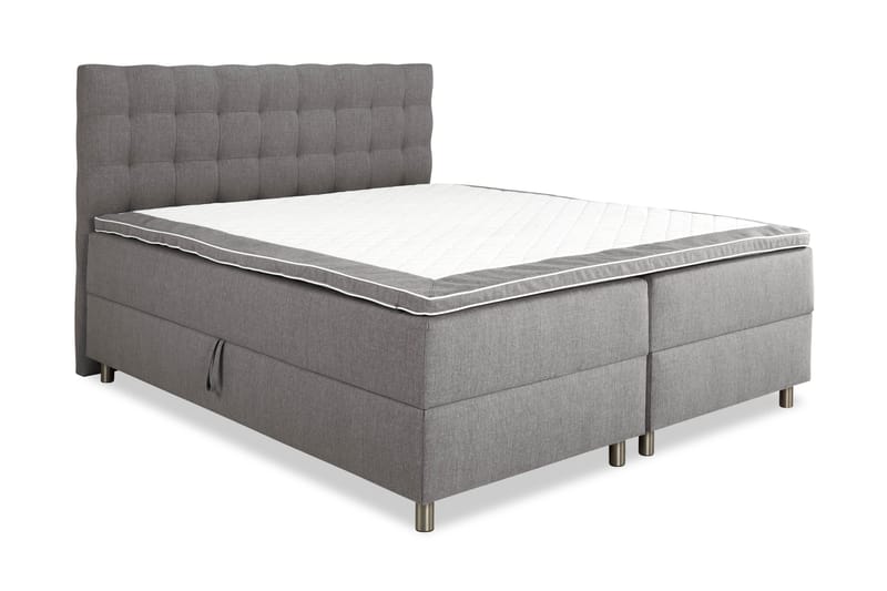 Sängpaket Suset Box Bed 160x200 - Grå - Säng med förvaring