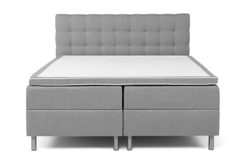 Sängpaket Suset Box Bed 160x200 - Ljusgrå - Säng med förvaring - Komplett sängpaket