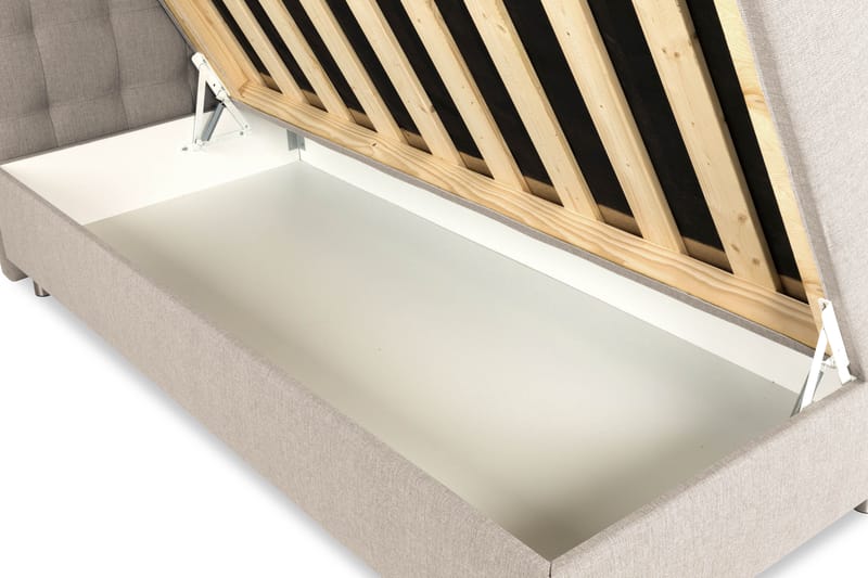 Sängpaket Suset Box Bed 180x200 - Beige - Möbler - Säng - Säng med förvaring - Dubbelsäng med förvaring