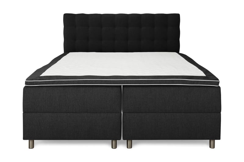 Sängpaket Suset Box Bed 180x200 - Mörkgrå - Säng med förvaring - Komplett sängpaket