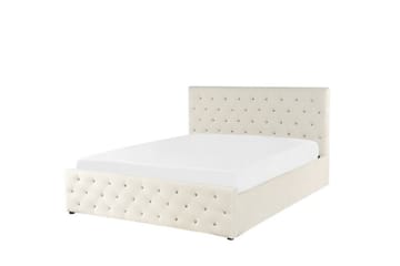 Saleux Förvaringssäng 140x200 cm - Sammet/Beige - Möbler - Säng - Säng med förvaring