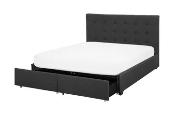 Sandrick Dubbelsäng med Förvaring 160x200 - Grå - Möbler - Säng - Säng med förvaring