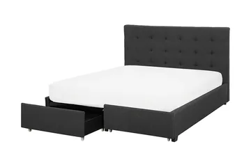 Sandrick Dubbelsäng med Förvaring 160x200 - Grå - Möbler - Säng - Säng med förvaring