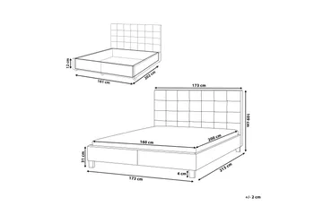 Sandrick Dubbelsäng med Förvaring 160x200 - Grå - Möbler - Säng - Säng med förvaring