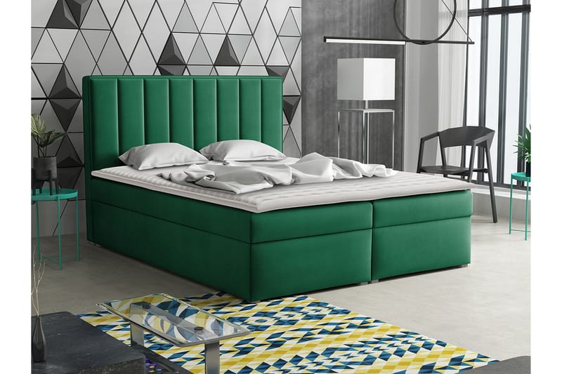 Valasco Kontinentalsäng 180x200 cm - Grön - Möbler - Säng - Säng med förvaring