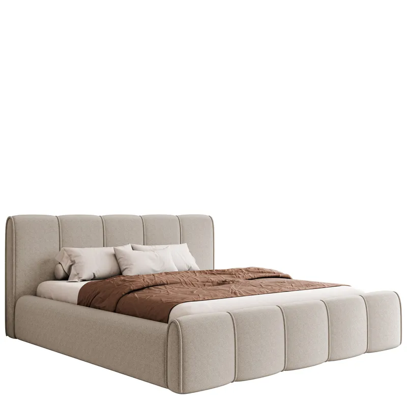 Varlinor Sängram 160x200 cm med Förvaring, Beige