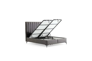 Sängbotten & Sänggavel för Enkel Säng Glenurenora Grå - 100 x 38 x 200 cm - Möbler - Säng - Sängram & sängstomme
