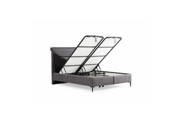 Sängbotten & Sänggavel för Enkel Säng Matbar Mörkgrå - 100 x 38 x 200 cm - Möbler - Säng - Sängram & sängstomme