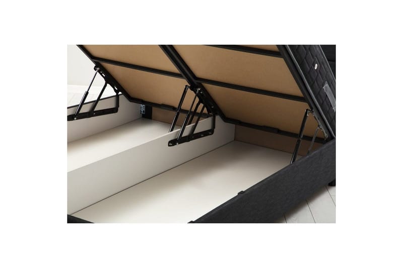 Sängbotten & Sänggavel för Enkel Säng Sonyi Antracit - 120 x 110 x 200 cm - Möbler - Säng - Ramsäng