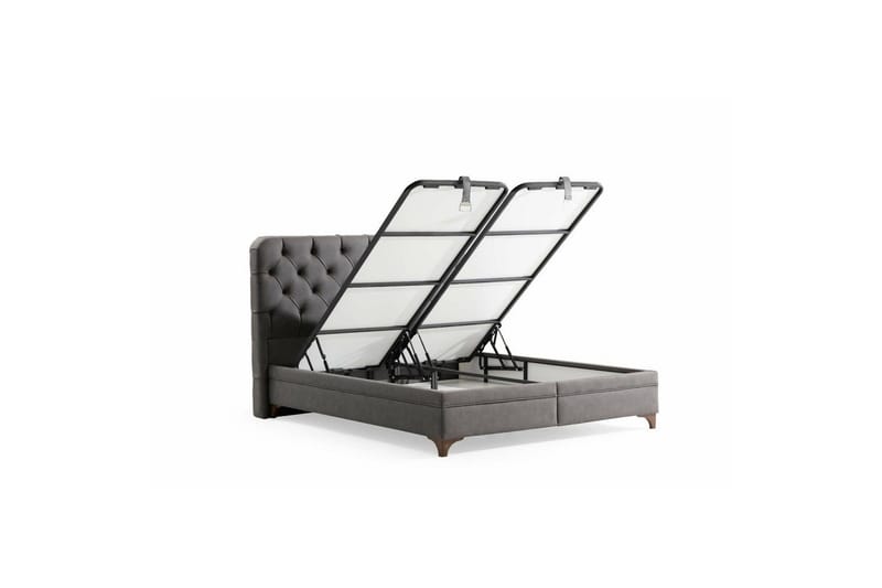 Sängbotten & Sänggavel för Enkel Säng Sorang Grå - 104 x 35 x 200 cm - Möbler - Säng - Ramsäng