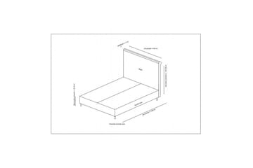 Sängbotten & Sänggavel för Enkel Säng Sudamoon Antracit - 120 x 35 x 208 cm - Möbler - Säng - Sängram & sängstomme