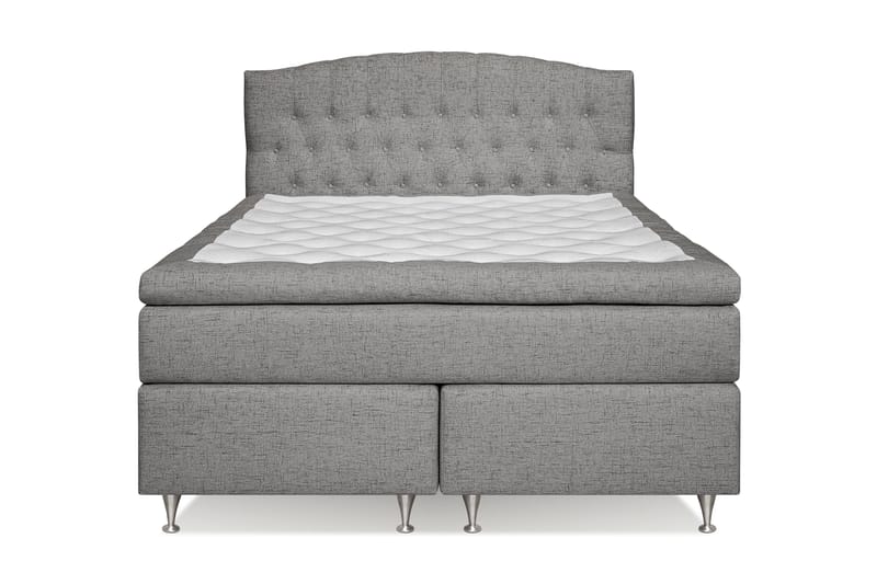 Sängpaket Abelie 160x200 Fast/Medium - Grå - Kontinentalsäng - Dubbelsäng - Komplett sängpaket