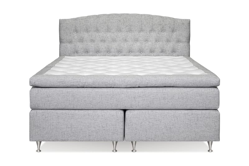 Sängpaket Abelie 160x200 Medium - Ljusgrå - Kontinentalsäng - Dubbelsäng - Komplett sängpaket