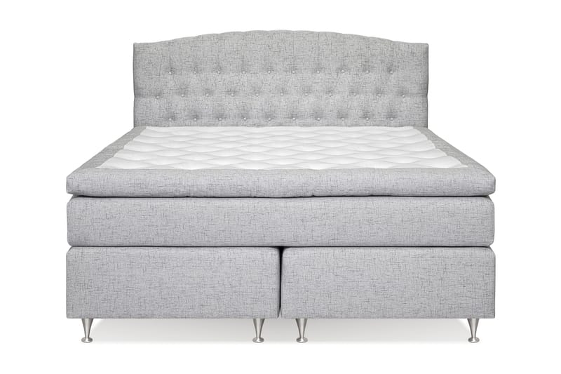 Sängpaket Abelie 180x200 Medium - Ljusgrå - Kontinentalsäng - Dubbelsäng - Komplett sängpaket