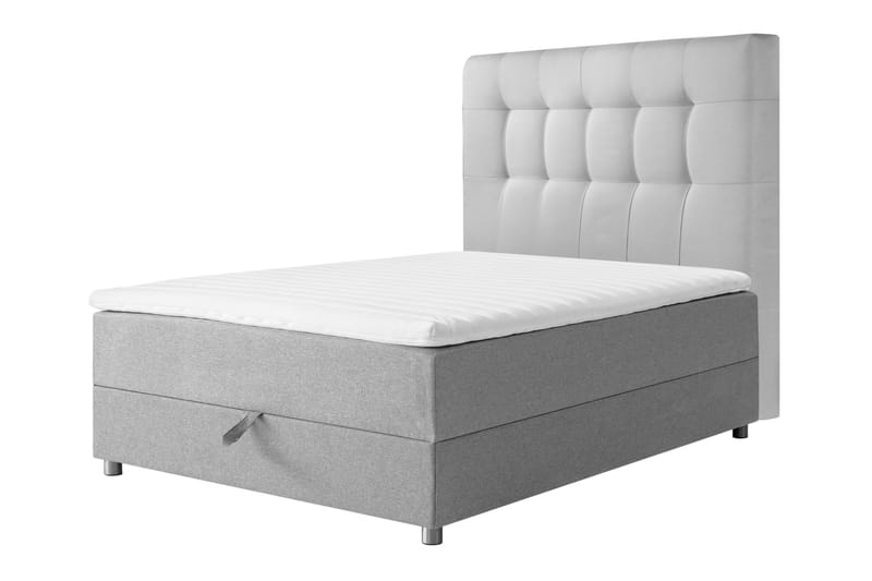 Sängpaket Chilla Förvaringssäng 140x200 cm - Ljusgrå - Säng med förvaring - Komplett sängpaket