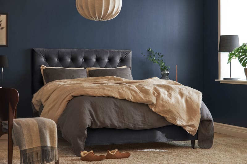Sängpaket Chilla Pluss Kontinentalsäng 140x200 cm  - Mörkgrå - Kontinentalsäng - Komplett sängpaket