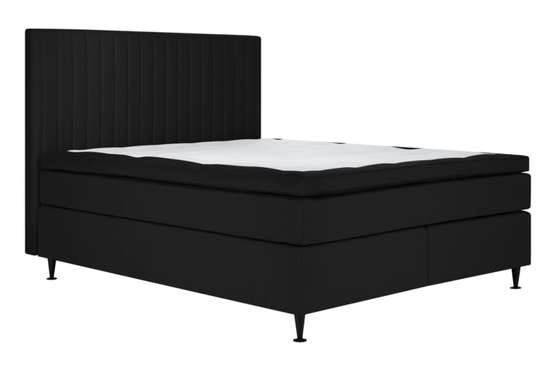 Sängpaket Gullmar Kontinentalsäng 140x200 cm Fast/Medium - Mörkgrå - Kontinentalsäng - Komplett sängpaket