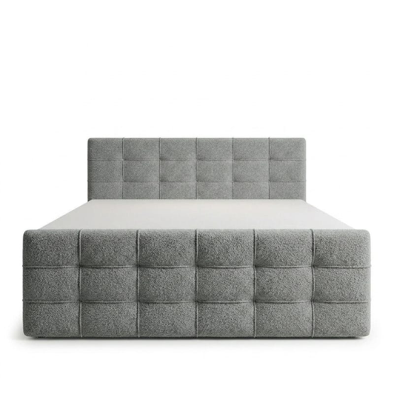 Sängpaket Kontinentalsäng Elvros 160x200 cm med Lyftförvaring - Betonggrå - Möbler - Säng - Kontinentalsäng