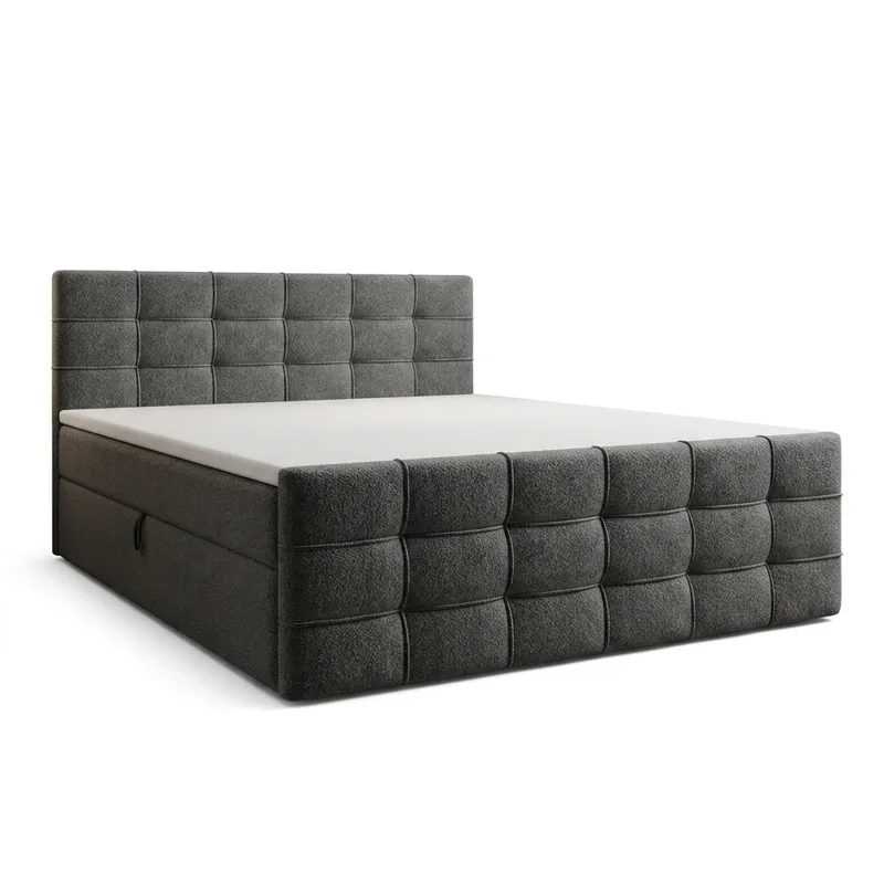 Sängpaket Kontinentalsäng Elvros 180x200 cm med Lyftförvaring - Antracit/Mycket mörk grafit - Möbler - Säng - Kontinentalsäng