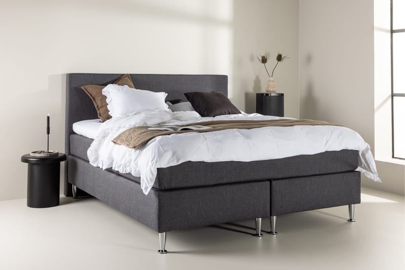 Sängpaket Kontinentalsäng Munia 180x200 cm - Mörkgrå - Möbler - Säng - Kontinentalsäng