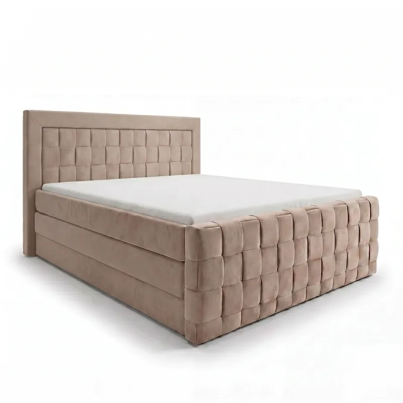 Sängpaket Kontinentalsäng Ryven 160x200 cm med Lyftförvaring - varm beige/latte - Möbler - Säng - Kontinentalsäng