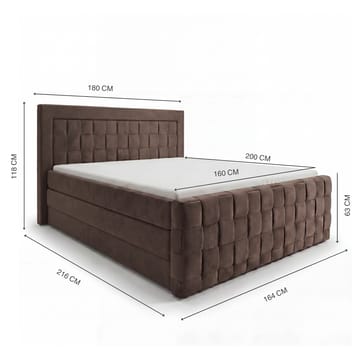 Sängpaket Kontinentalsäng Ryven 180x200 cm med Lyftförvaring - Mörk espresso/mörkbrun - Möbler - Säng - Kontinentalsäng