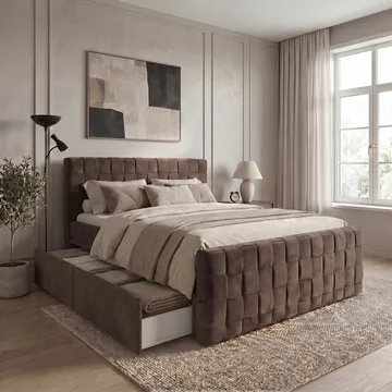 Sängpaket Kontinentalsäng Tyrosen 160x200 cm med Lådförvaring - mörk espresso - Möbler - Säng - Kontinentalsäng