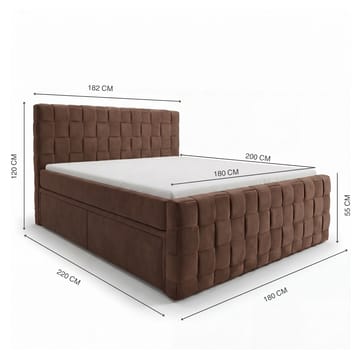 Sängpaket Kontinentalsäng Tyrosen 180x200 cm med Lådförvaring - chokladbrun - Möbler - Säng - Kontinentalsäng