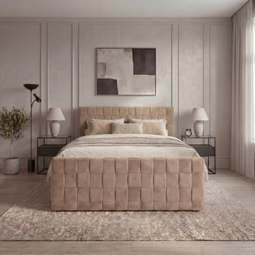 Sängpaket Kontinentalsäng Tyrosen 180x200 cm med Lådförvaring - kamel - Möbler - Säng - Kontinentalsäng