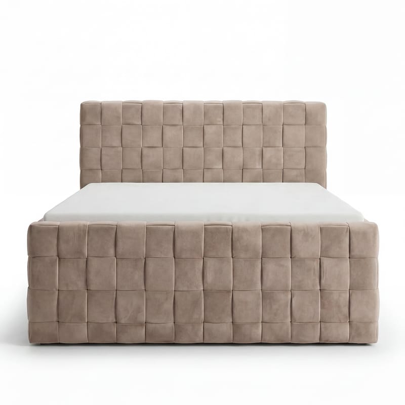 Sängpaket Kontinentalsäng Tyrosen 180x200 cm med Lådförvaring - varm beige - Möbler - Säng - Kontinentalsäng