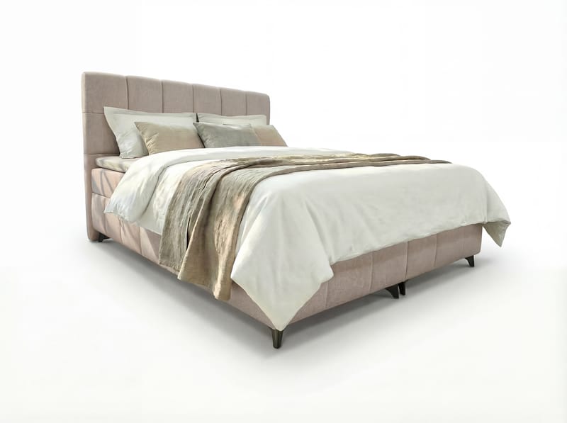 Sängpaket Kontinentalsäng Vyrosen 140x200 cm med Lyftförvaring - krämbeige - Möbler - Säng - Kontinentalsäng