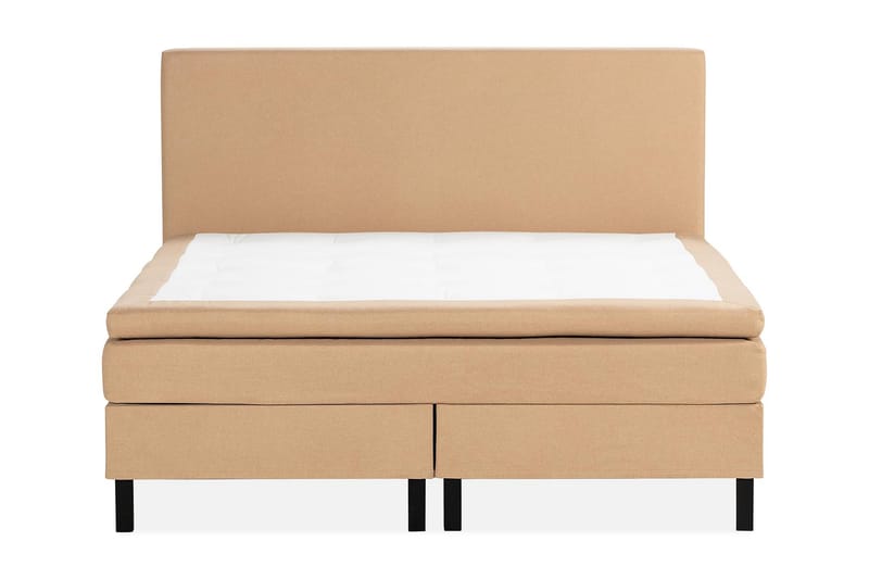Sängpaket Nayaka 150x200 Skummadrass - Slät gavel Beige - Kontinentalsäng - Komplett sängpaket