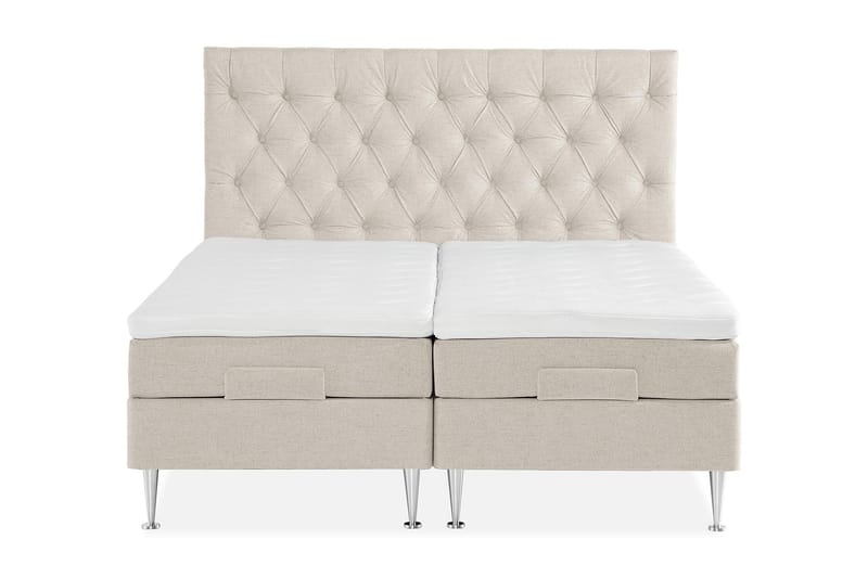 Sängpaket SAFIR 160x200 cm Beige - Kinnabädden - Komplett sängpaket - Ställbar säng