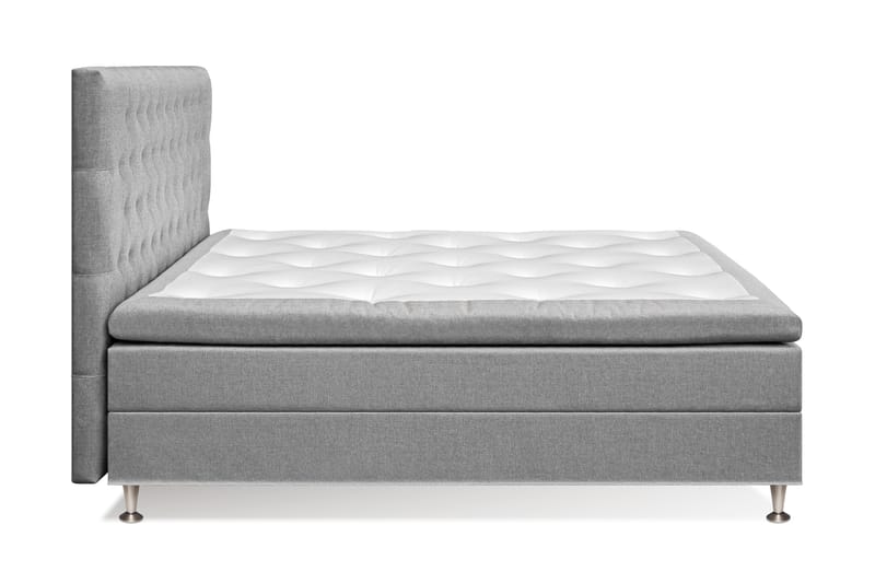 Sängpaket Sofia 160x200 Ljusgrå - Ljusgrå - Kontinentalsäng - Komplett sängpaket