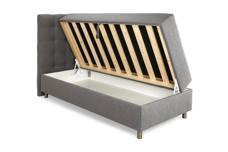Sängpaket Suset Box Bed 90x200 - Grå - Säng med förvaring