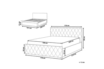 Sängram & Sängstomme Säng med förvaring Rochefort Beige 160x200 - Möbler - Säng - Säng med förvaring