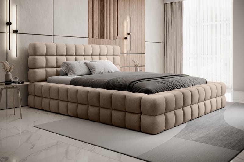 Sängram Dizzle 140x200 cm - Beige - Möbler - Säng - Sängram & sängstomme