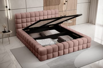Sängram Dizzle 140x200 cm - Rosa - Möbler - Säng - Sängram & sängstomme