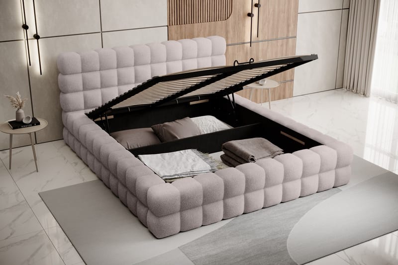 Sängram Dizzle 160x200 cm - Rosa - Möbler - Säng - Säng med förvaring