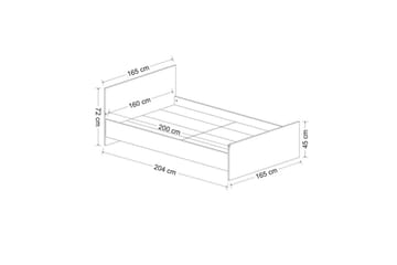 Sängram Fruitland Sängram Vit - 165 x 72 x 204 cm - Möbler - Säng - Sängram & sängstomme