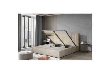 Sängram med stoppning Eltap Audrey fr. stål - Dora 21, Beige, 180x200 cm - Möbler - Säng - Säng med förvaring