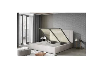 Sängram med stoppning Eltap Audrey fr. stål - Jarell 18, Beige, 160x200 cm - Möbler - Säng - Säng med förvaring