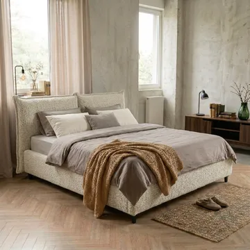 Sängram Rynorin 180x200 cm med Lyftförvaring - beige - Möbler - Säng - Sängram & sängstomme
