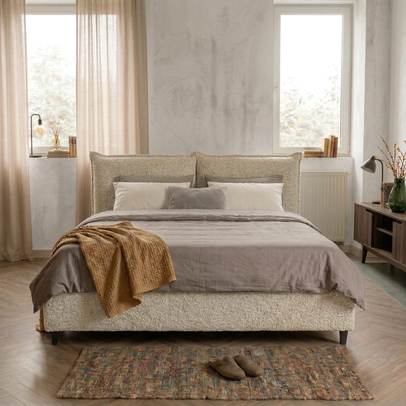 Sängram Rynorin 180x200 cm med Lyftförvaring - beige - Möbler - Säng - Sängram & sängstomme