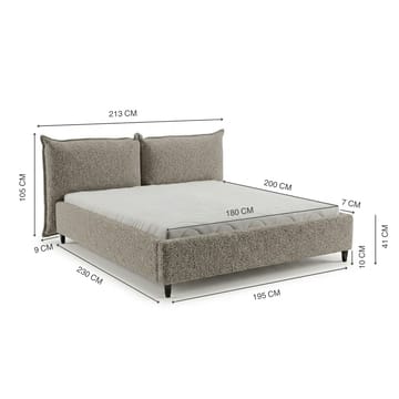 Sängram Rynorin 180x200 cm med Lyftförvaring - ljus gråbeige - Möbler - Säng - Sängram & sängstomme