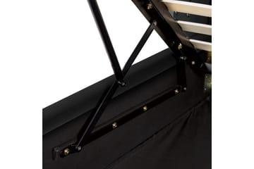 Sängram Säng med förvaring Lubbon Black||Silver 180x200 - Möbler - Säng - Säng med förvaring