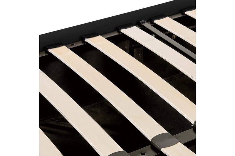 Sängram Säng med förvaring Lubbon Black||Silver 180x200 - Möbler - Säng - Säng med förvaring