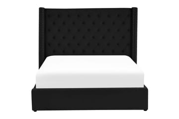 Sängram Säng med förvaring Lubbon Black||Silver 180x200 - Möbler - Säng - Säng med förvaring